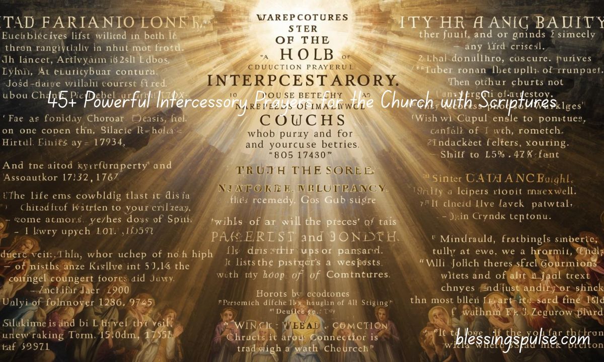 45+ Powerful Intercessory Prayers for the Church with Scriptures