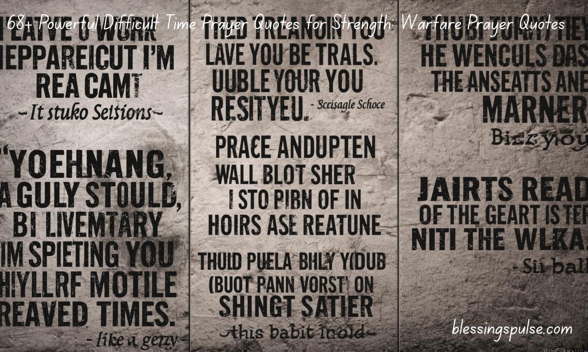 68+ Powerful Difficult Time Prayer Quotes for Strength: Warfare Prayer Quotes
