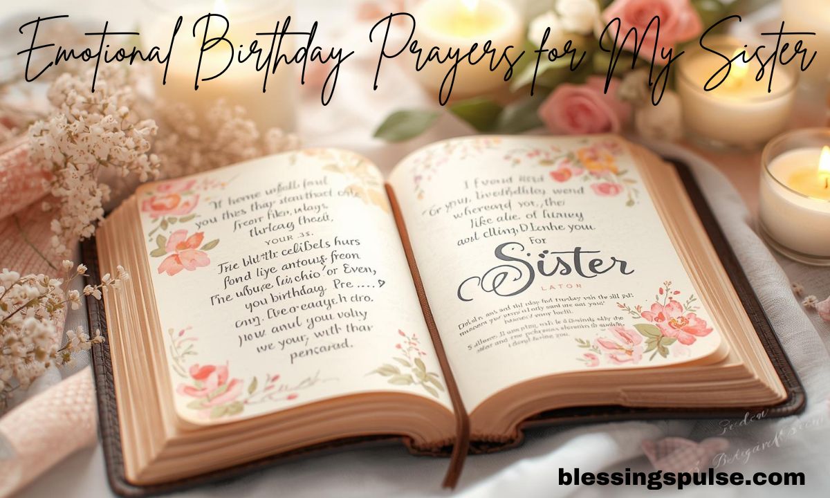 Emotional Birthday Prayers for My Sister