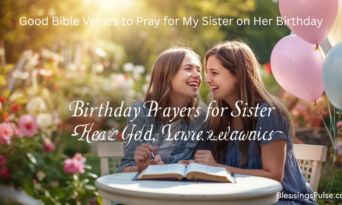 Good Bible Verses to Pray for My Sister on Her Birthday