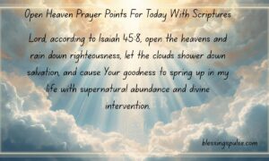 Open Heaven Prayer Points For Today With Scriptures