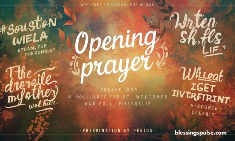 Opening Prayer for a Program with Bible Verses