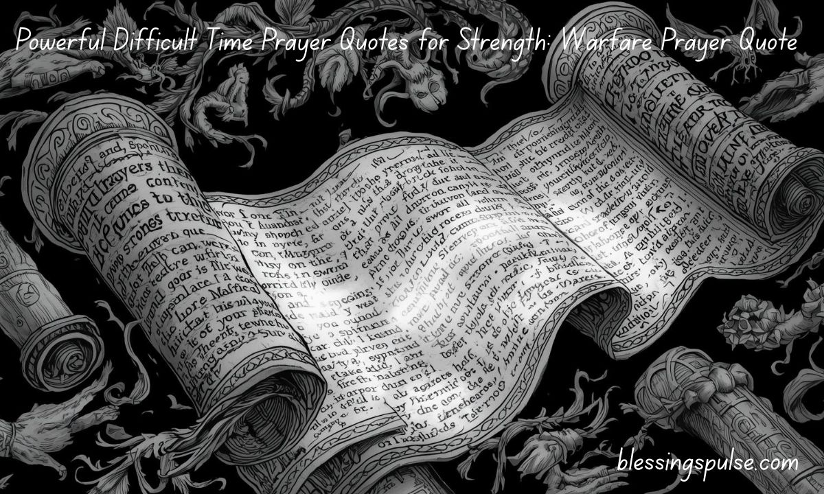 Powerful Difficult Time Prayer Quotes for Strength: Warfare Prayer Quotes