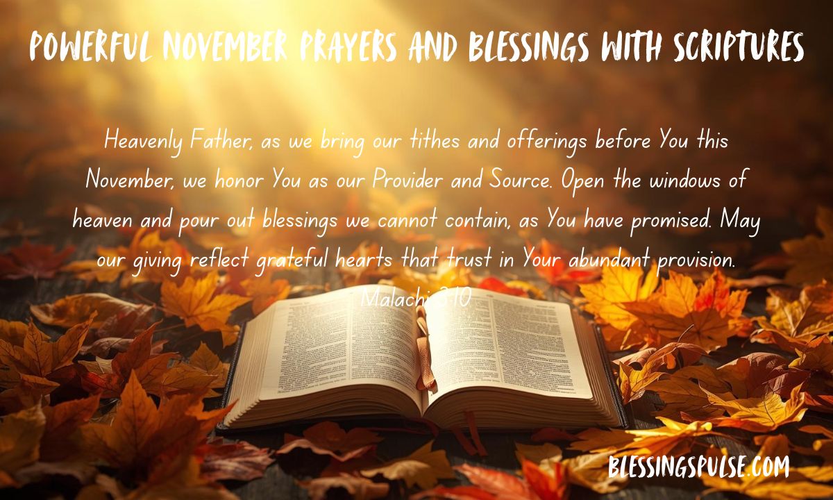 Powerful November Prayers and Blessings with Scriptures