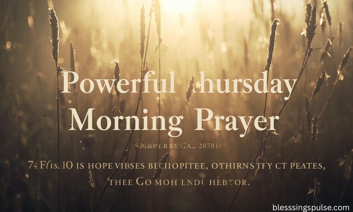 Prayer Points for Thursday Morning