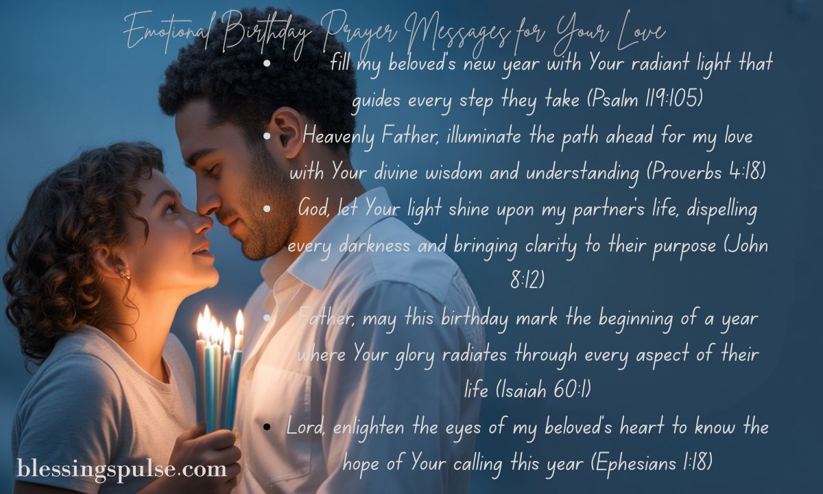 Emotional Birthday Prayer Messages for Your Love