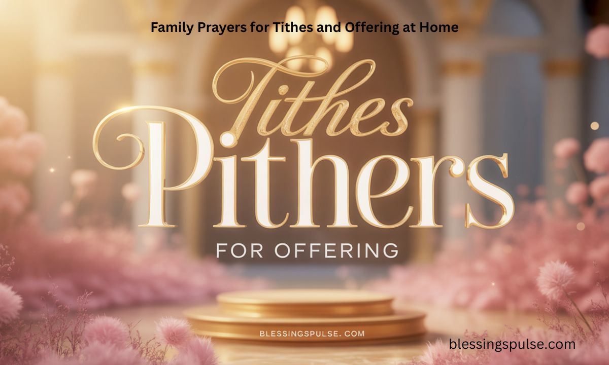 Family Prayers for Tithes and Offering at Home