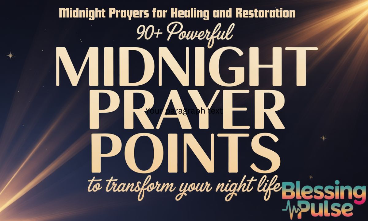 Midnight Prayers for Healing and Restoration