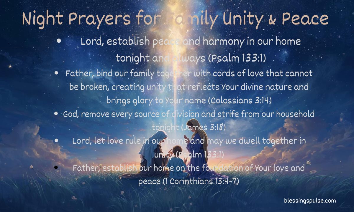 Night Prayers for Family Unity & Peace