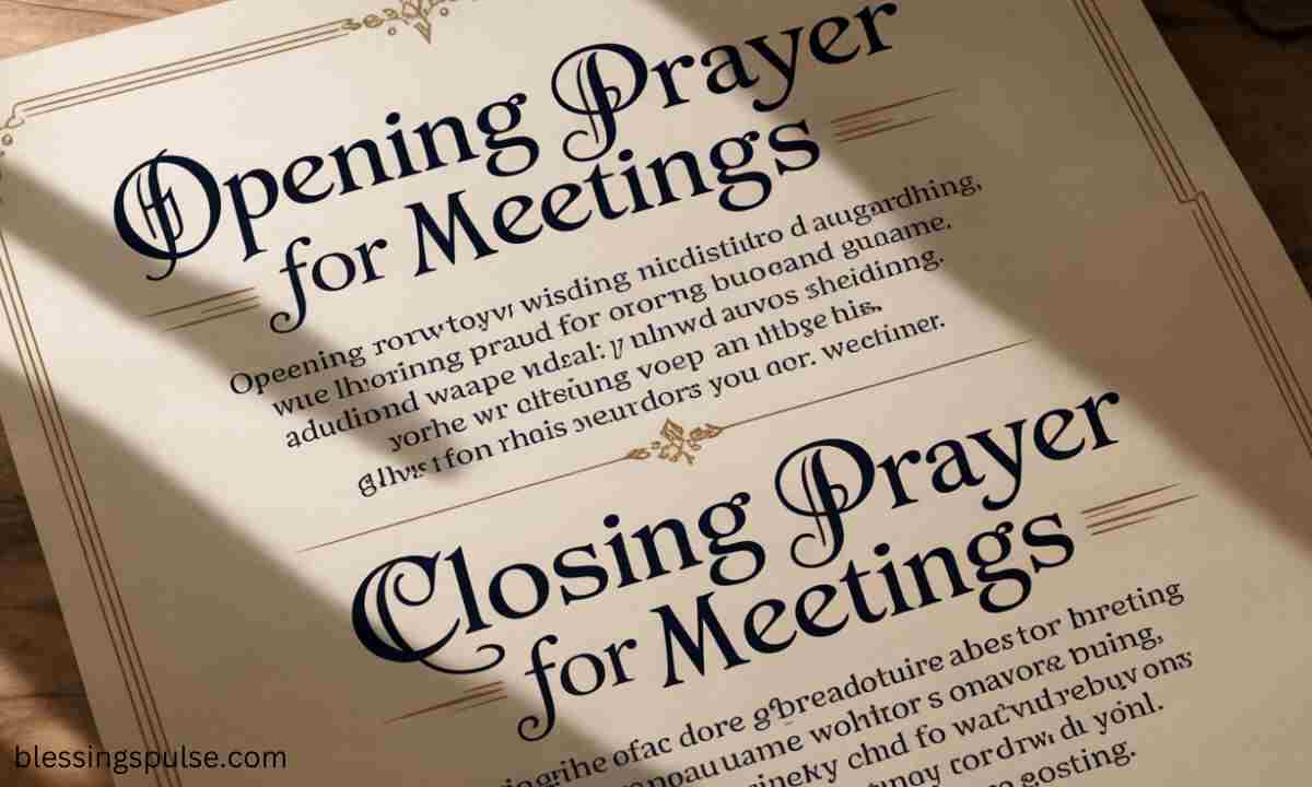 Powerful Opening Prayers for Meetings