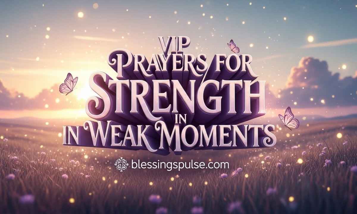 Prayers for Strength in Weak Moments