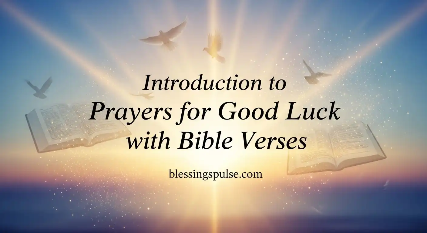 Introduction to Prayers for Good Luck with Bible Verses.