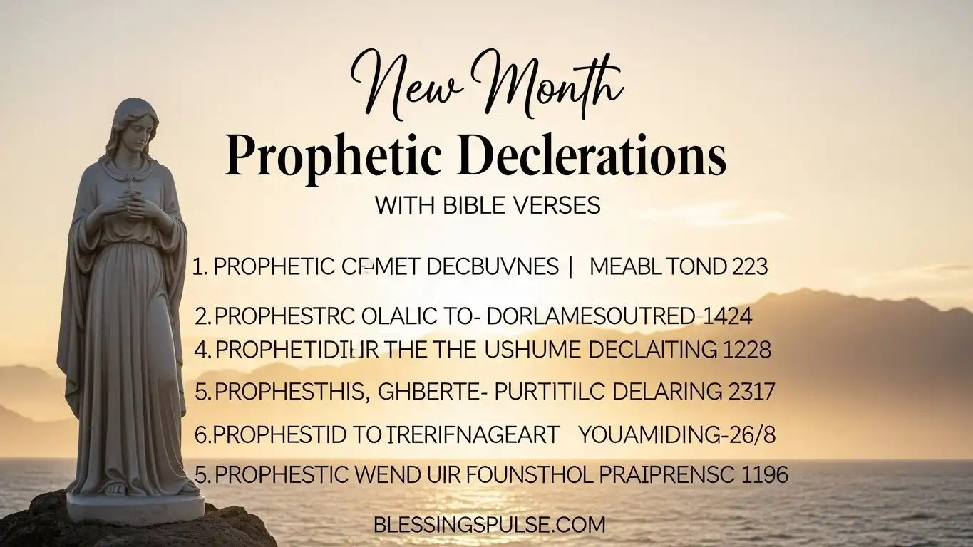 New Month Prophetic Declarations With Bible Verses.