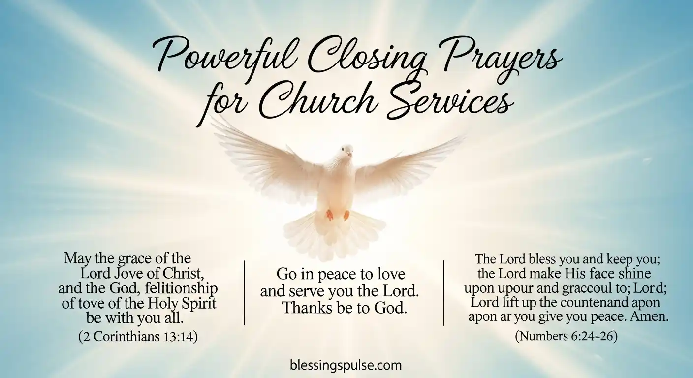 Powerful Closing Prayers for Church Services.