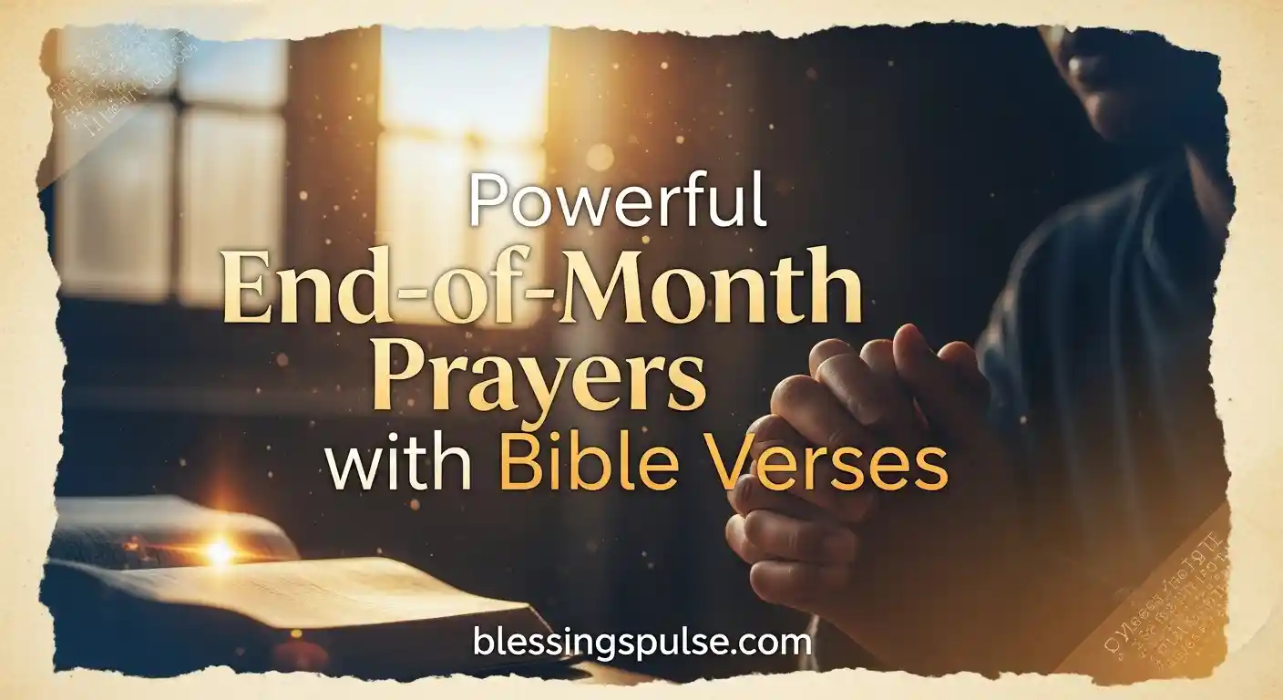 Powerful End-of-Month Prayers with Bible Verses.