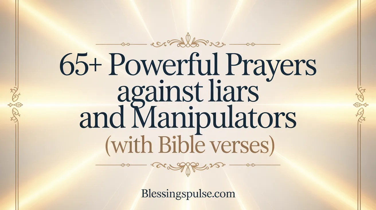 👉 65+ Powerful Prayers Against Liars and Manipulators (With Bible Verses)
