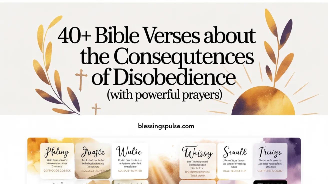 40 Powerful Bible Verses About the Consequences of Disobedience
