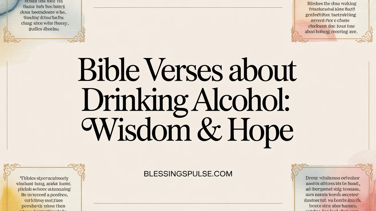 75 Bible Verses About Drinking Alcohol Wisdom & Hope