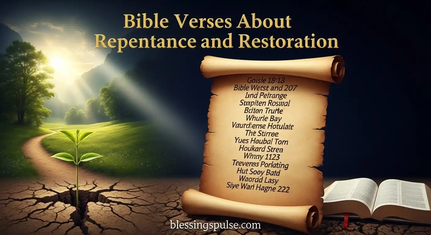 Bible Verses About Repentance and Restoration.