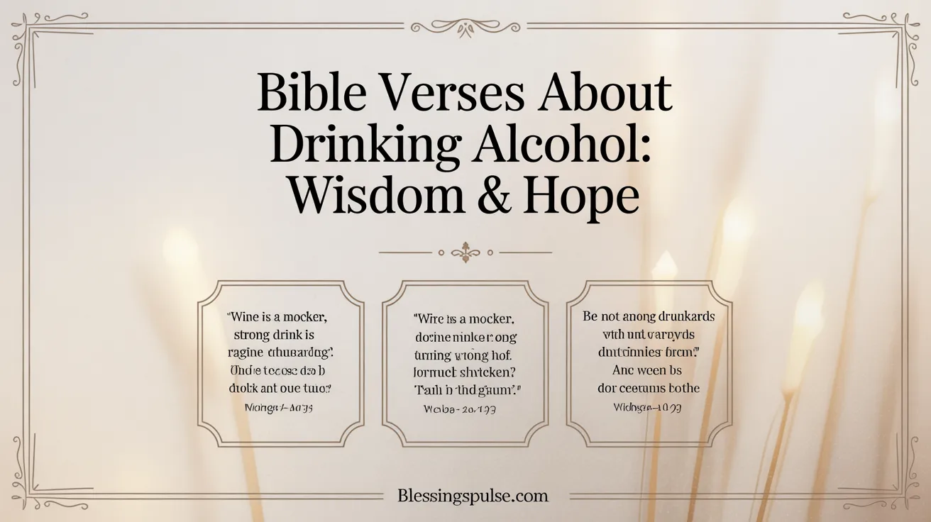 Bible Verses Warning Against Drunkenness