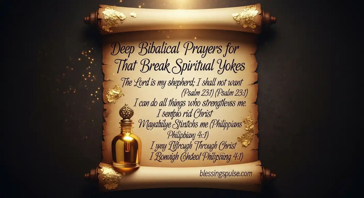 Deep Biblical Prayers for Anointing That Break Spiritual Yokes.