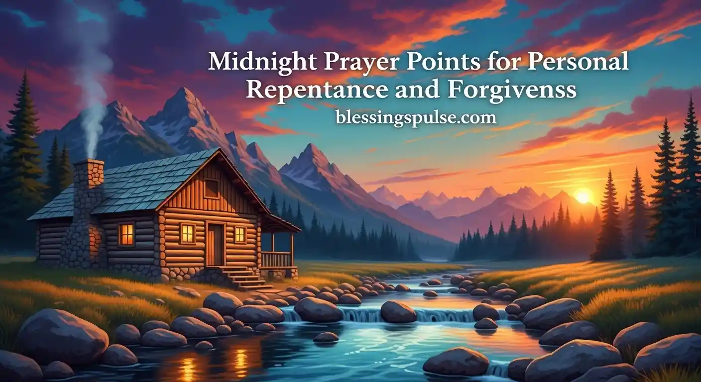 Midnight Prayer Points for Personal Repentance and Forgiveness.