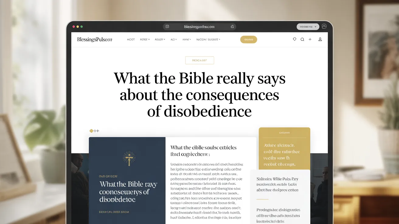 What the Bible Really Says About the Consequences of Disobedience