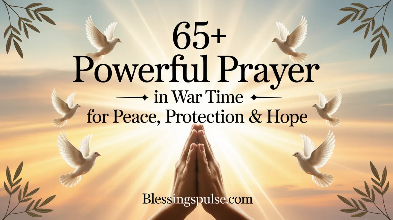65+ Powerful Prayer in War Time for Peace, Protection & Hope