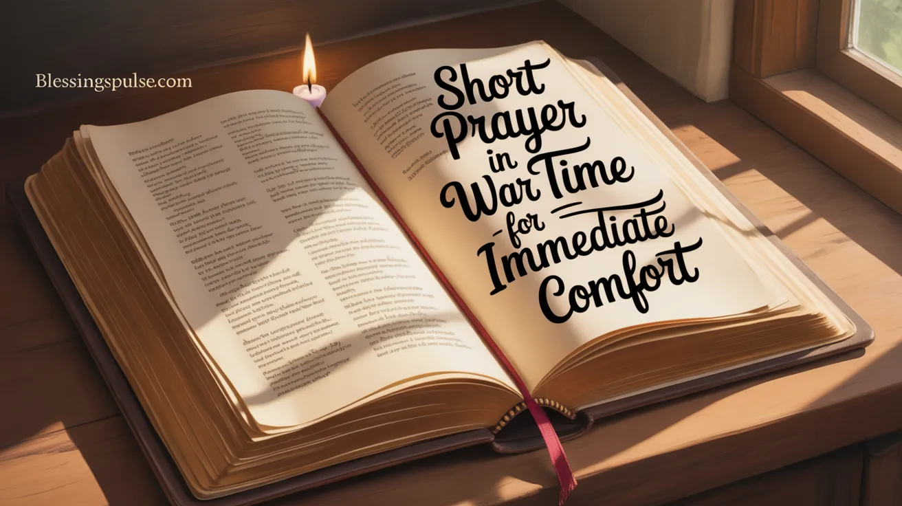 Short Prayer in War Time for Immediate Comfort