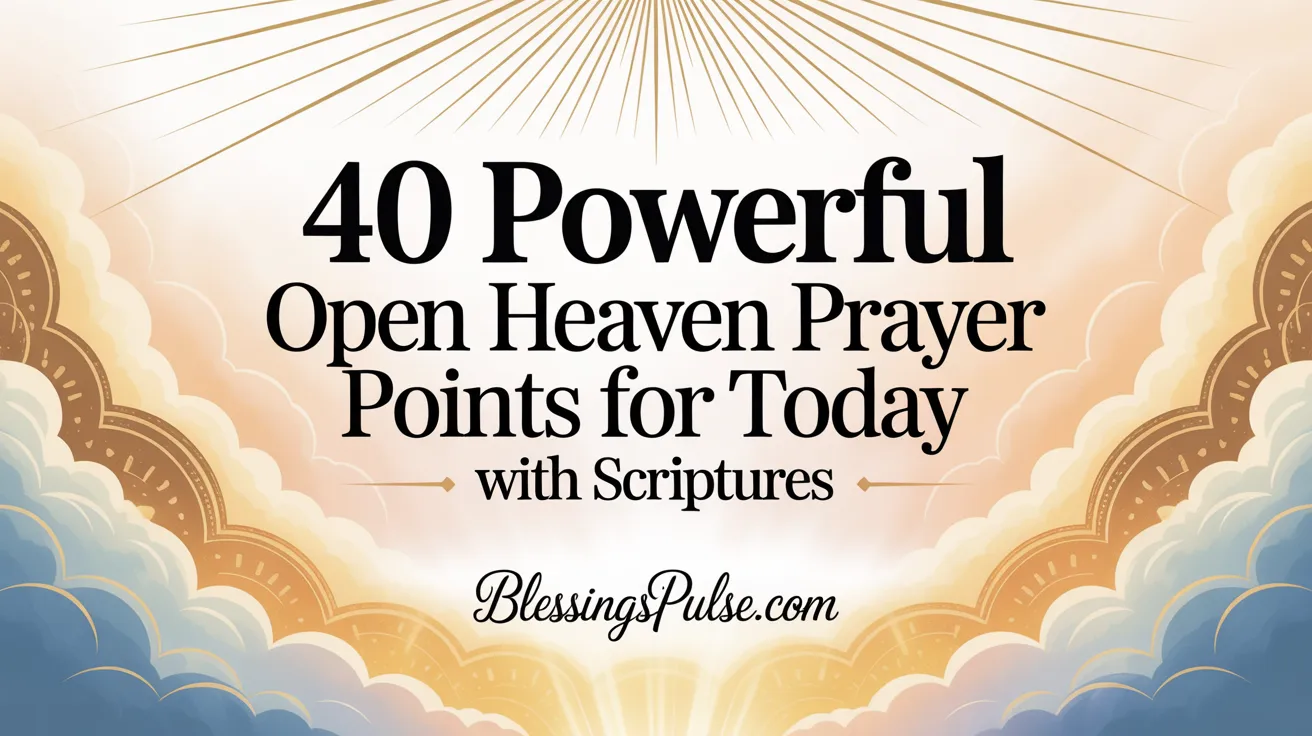40 Powerful Open Heaven Prayer Points For Today With Scriptures