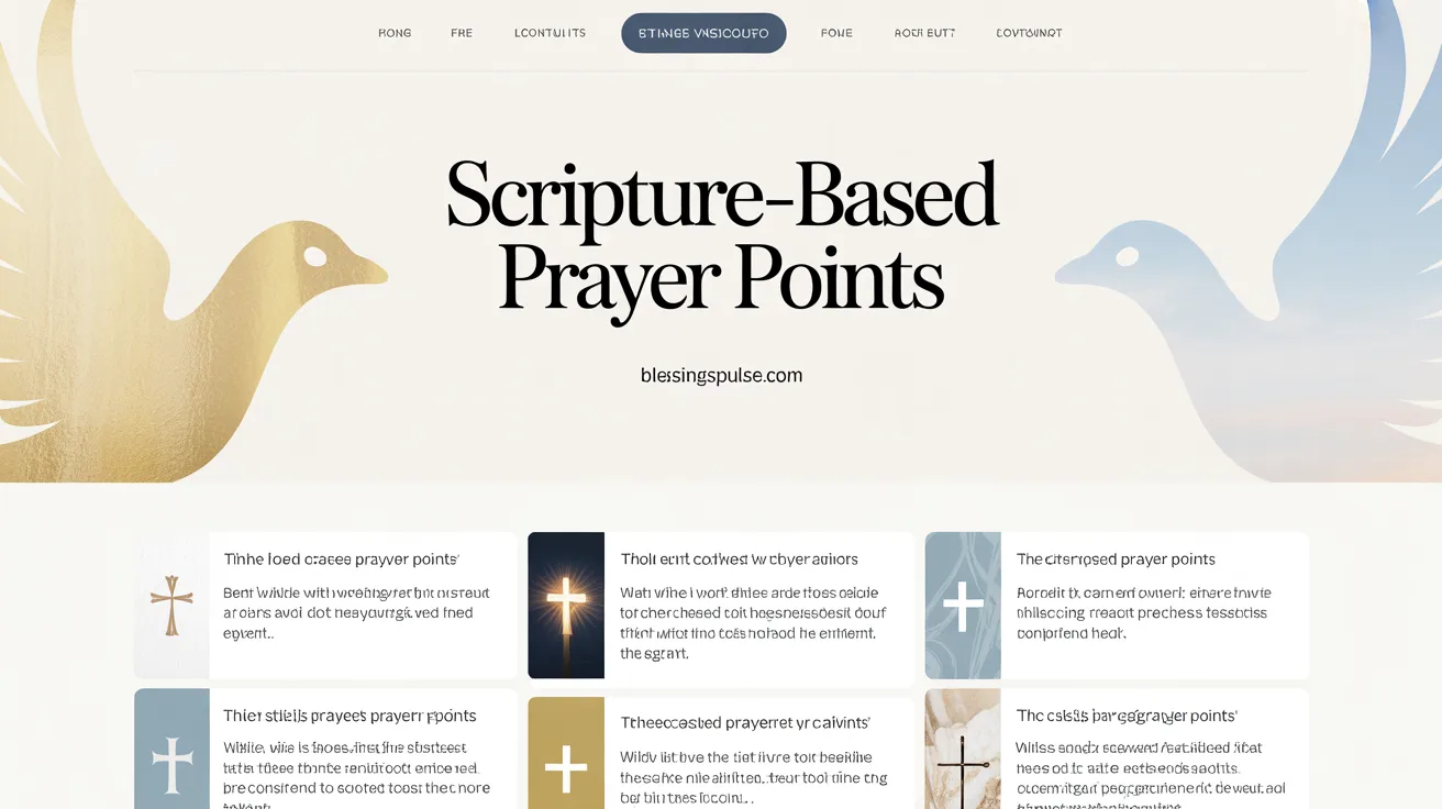 Scripture-Based Prayer Points